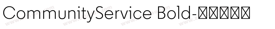 CommunityService Bold字体转换